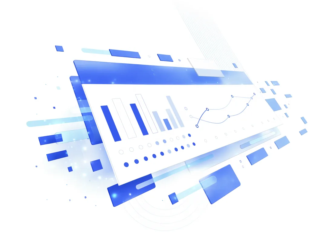 Abstract illustration of an automatically generated analytics report